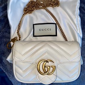 Gucci GG Marmont Super Mini in White